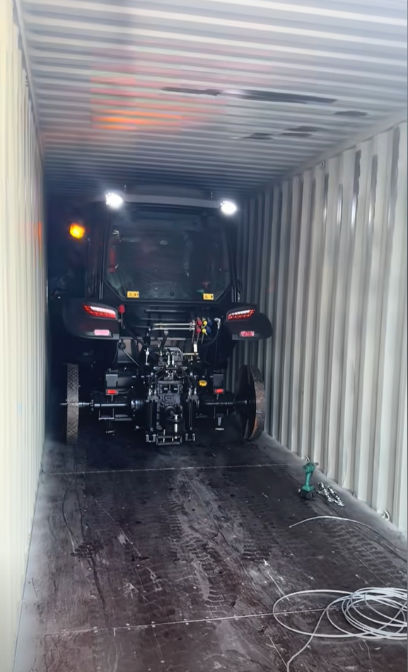 LTM brand tractors are shipped to the European market in containers, bringing an unparalleled product experience
